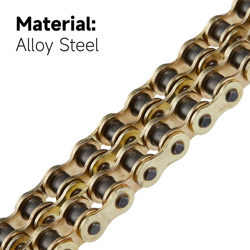 HILAKE 420 Motorcycle Chain 132 Links Non O-Ring with Connecting Master Link and Chain Breaker Heavy Duty Drive Chain for Motorcycle Bicycle Go Kart Mini Trail Bike - Image 3